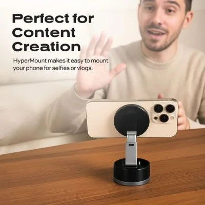 Statik HyperMount 5 Vacuum Magnetic Phone Mount - Black